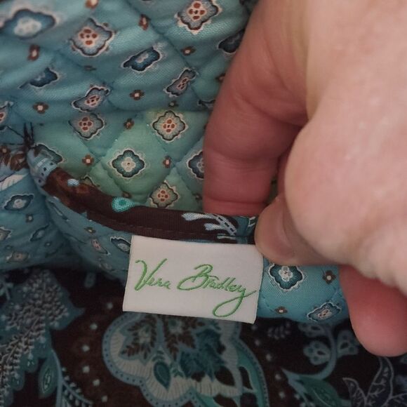 Vera Bradley Vintage Java Blue Shoulder Handbag - Picture 12 of 12
